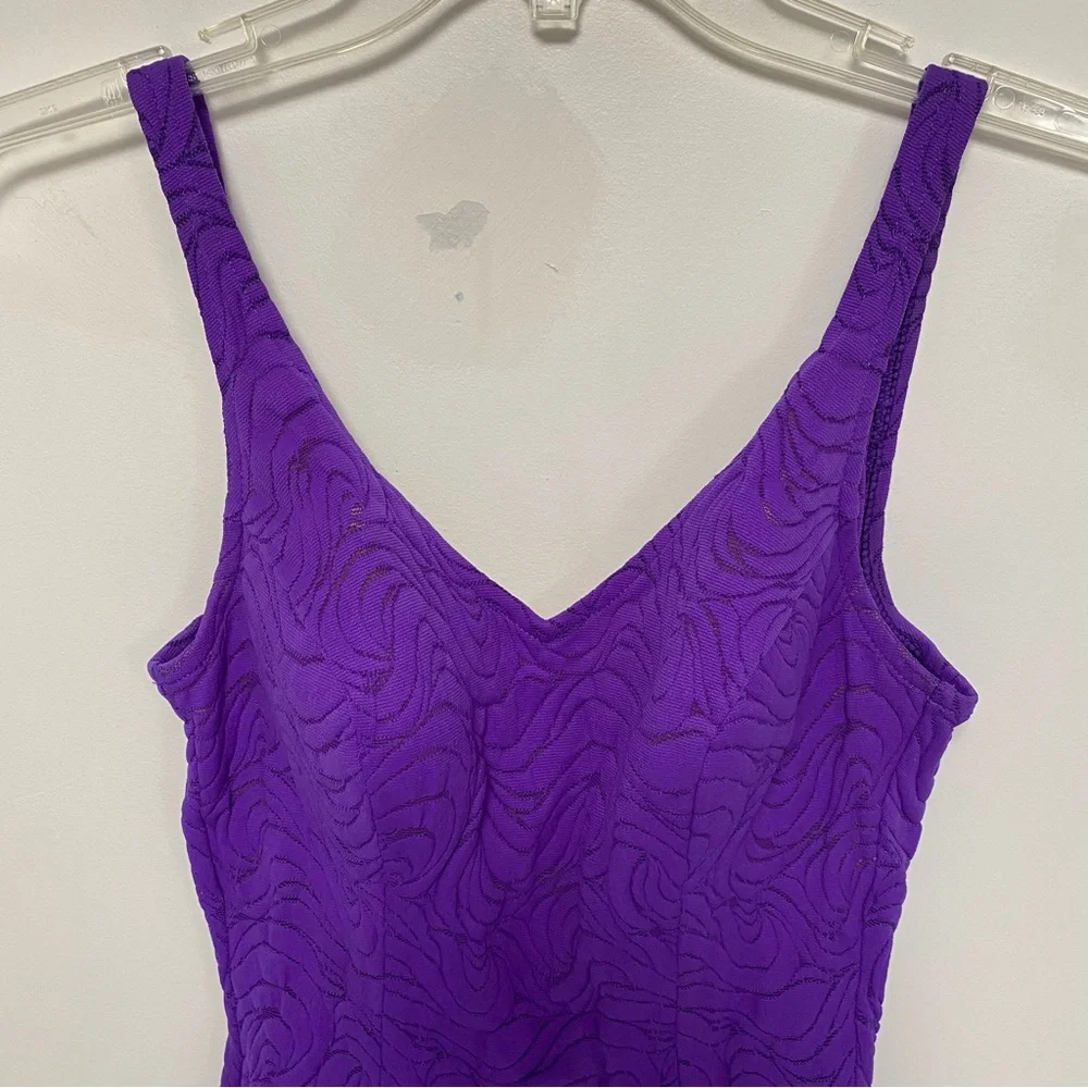 Vintage purple skirted one piece bathing suit